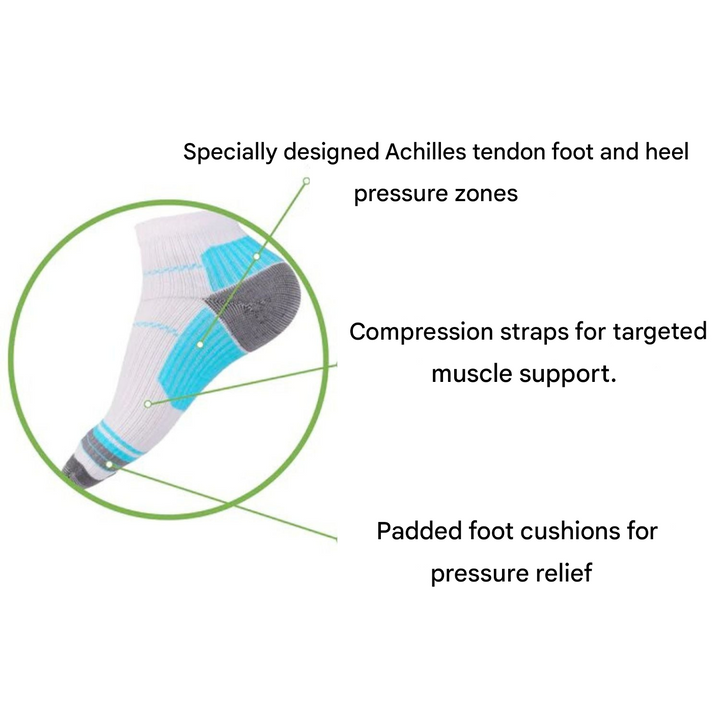 Orthopaedic Compression Socks - VitalStep-Blue-4.5 – 8-1x Pair-Nora Luxe