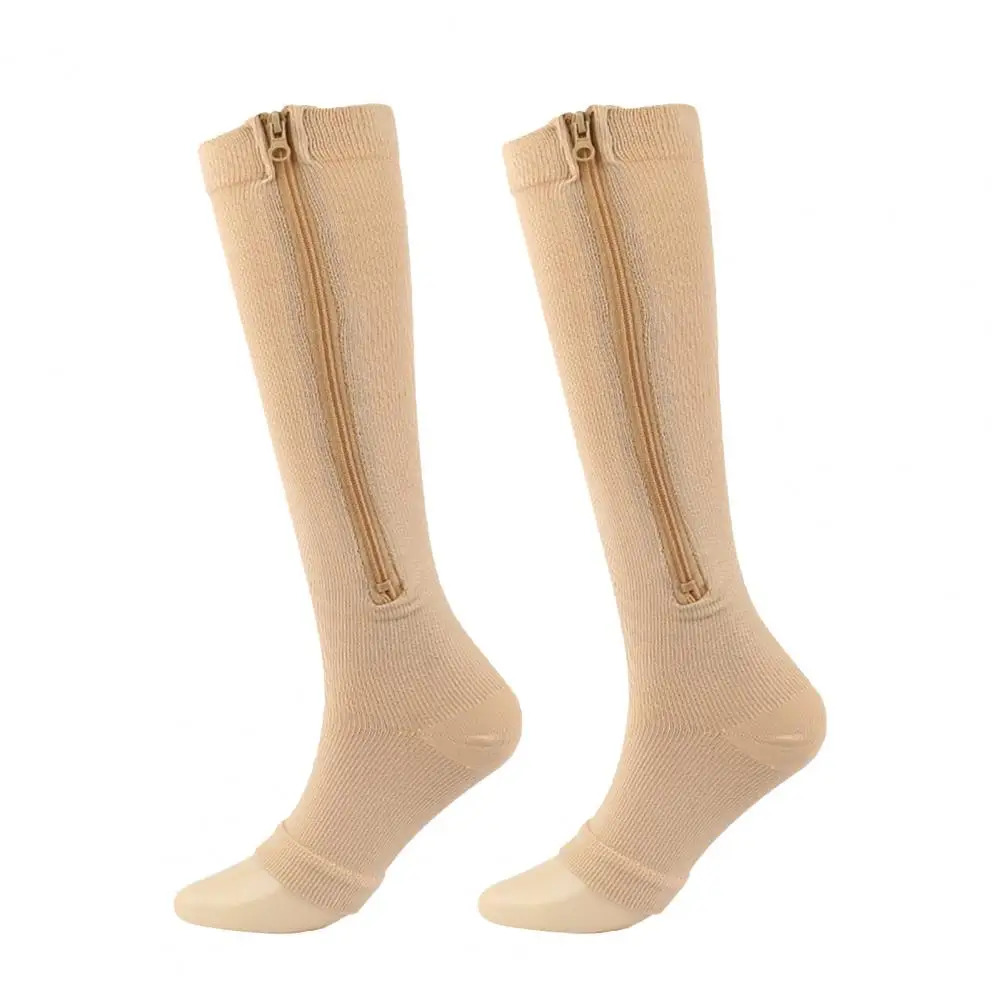 Orthopaedic Compression Socks with Zip - ComfortZip-1x Pair-S-M (34-37)-Skin colour-Nora Luxe