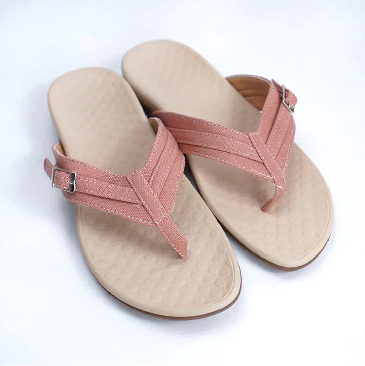 Orthopaedic Dam Sandals with EVA Insole – Amélie-Pink-3-State of Style