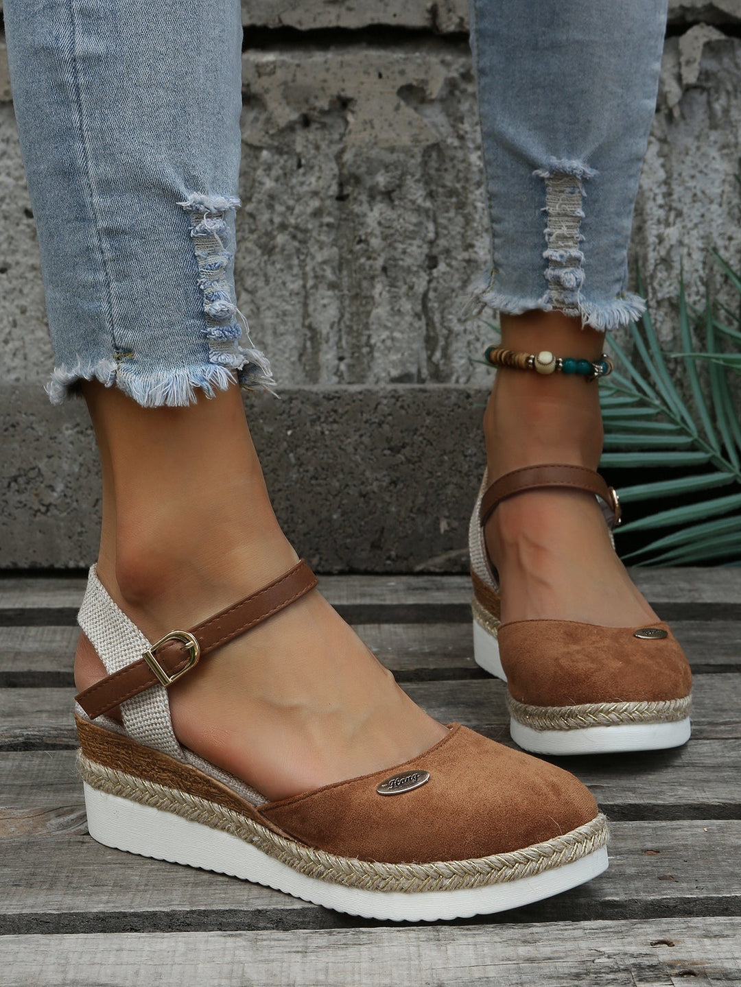Orthopaedic Fashionable Brown Espadrilles - Livia-Brown-4-Nora Luxe