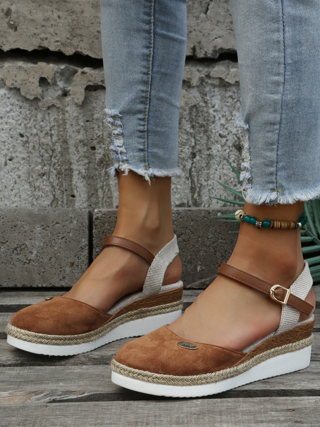Orthopaedic Fashionable Brown Espadrilles - Livia-Brown-4-Nora Luxe