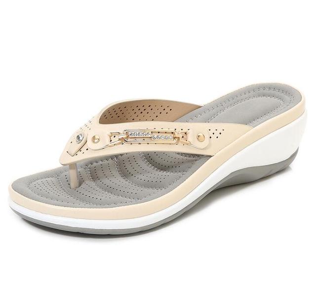 Orthopaedic Flip-Flops – Marisole-Beige-4.5-The Livary