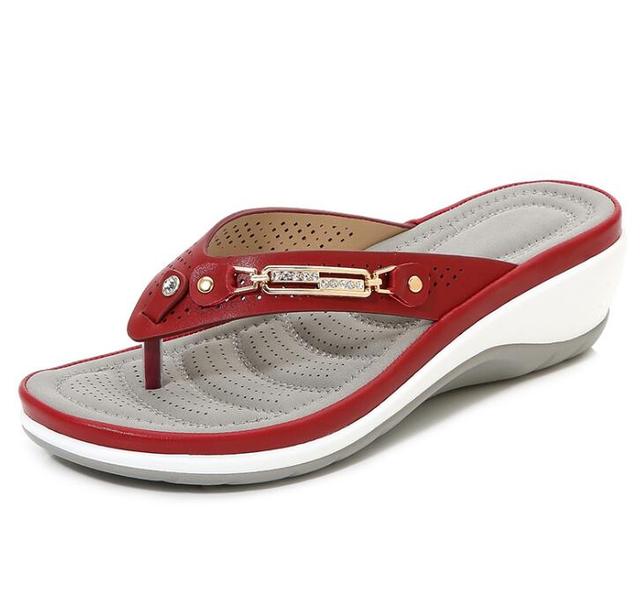 Orthopaedic Flip-Flops – Marisole-Red-4.5-The Livary