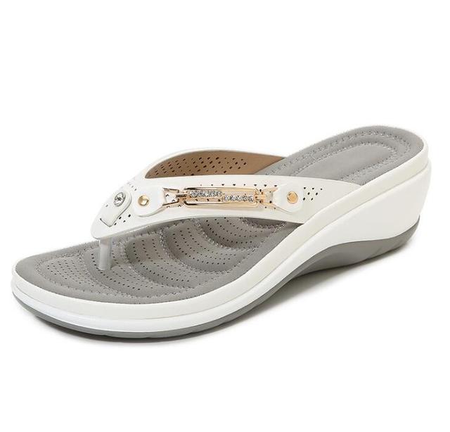 Orthopaedic Flip-Flops – Marisole-White-4.5-The Livary