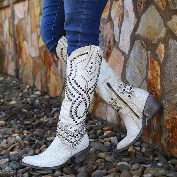 Orthopaedic High Boots for Women - Selena-White-4.0-Nora Luxe