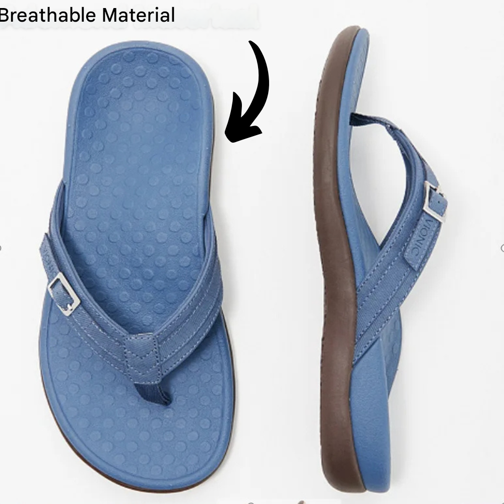 Orthopaedic Ladies Flip-Flops – Noor-4.5-Black-The Livary