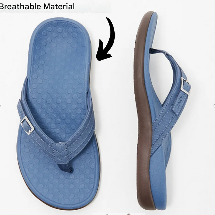 Orthopaedic Ladies Flip-Flops – Noor-4.5-Black-The Livary