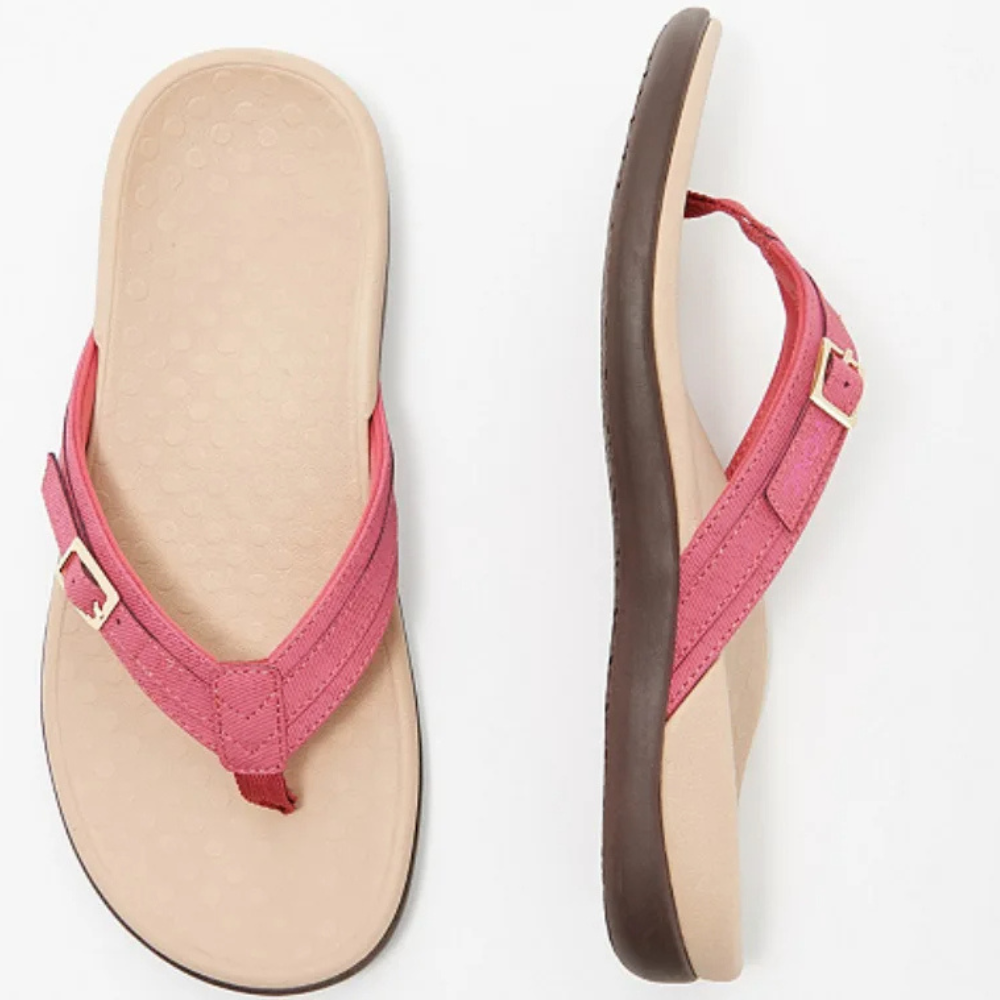 Orthopaedic Ladies Flip-Flops – Noor-4.5-Pink-The Livary