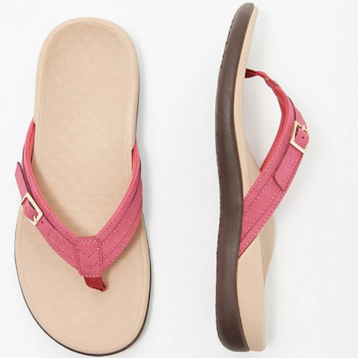 Orthopaedic Ladies Flip-Flops – Noor-4.5-Pink-The Livary
