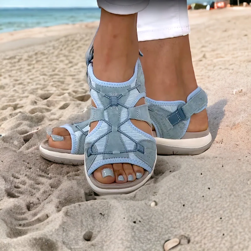 Orthopaedic Ladies Sandals - ComfortTrend-Light blue-2.5-Nora Luxe