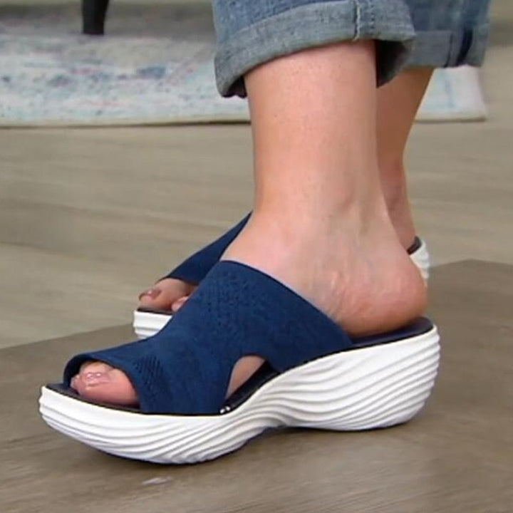 Orthopaedic Ladies Sandals - OrthoComfort-Black-2.5-Nora Luxe