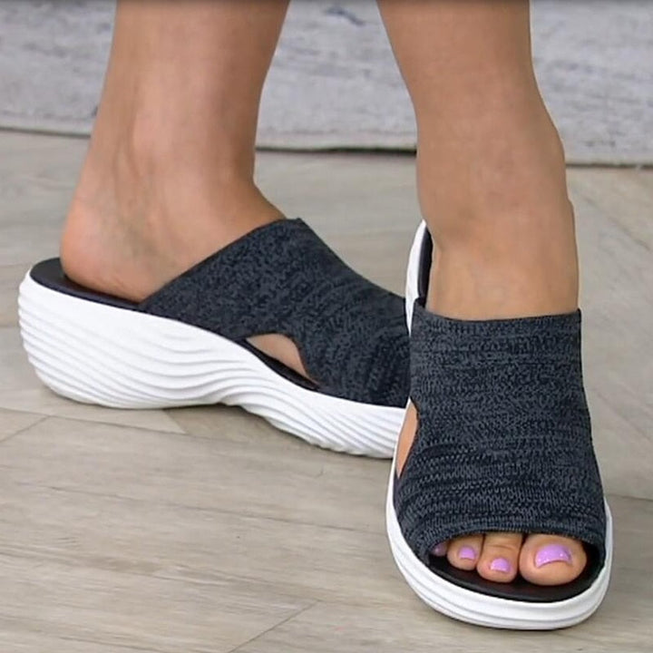 Orthopaedic Ladies Sandals - OrthoComfort-Black-2.5-Nora Luxe