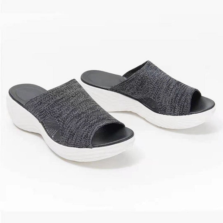 Orthopaedic Ladies Sandals - OrthoComfort-Black-2.5-Nora Luxe