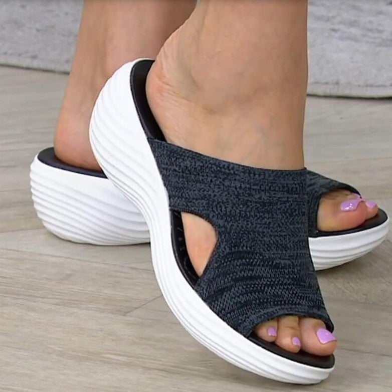 Orthopaedic Ladies Sandals - OrthoComfort-Black-2.5-Nora Luxe