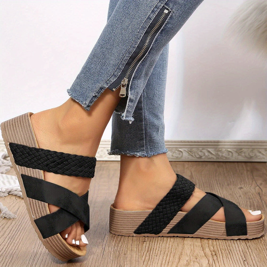 Orthopaedic Ladies Sandals - Sofia-Black-5-Nora Luxe