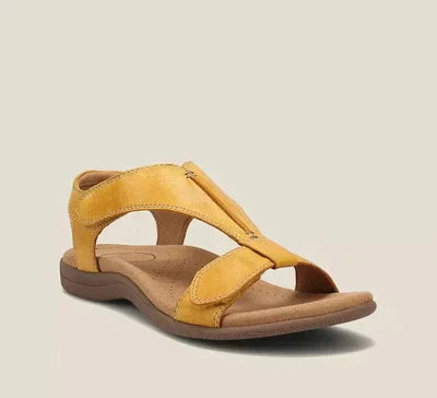 Orthopaedic ladies' sandals with arch support – Jana-Yellow-5.5-Nora Luxe