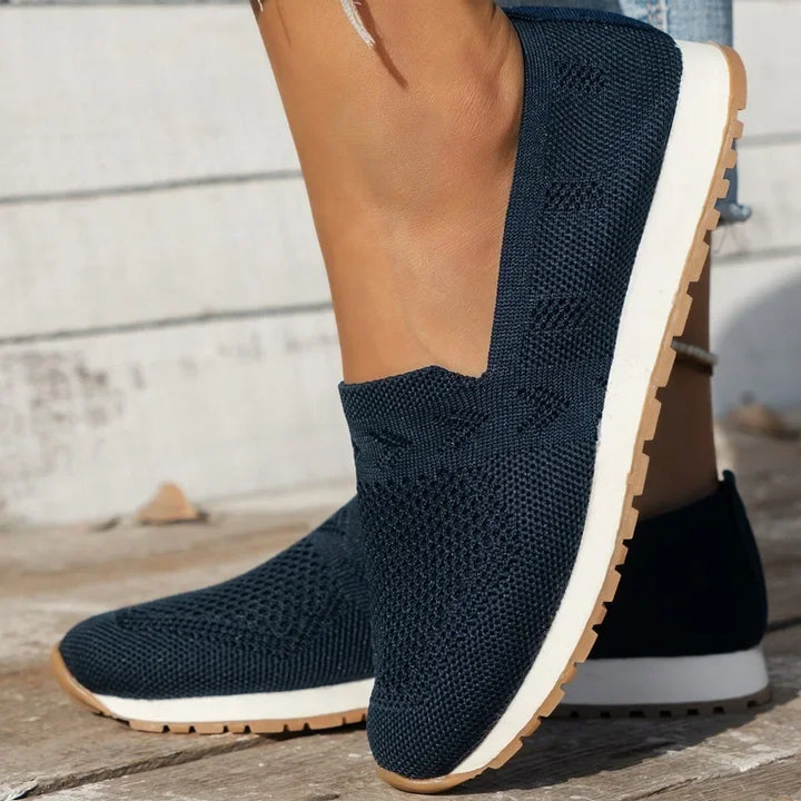 Orthopaedic Ladies Slip-ons - Olivia-Apricot-5-Nora Luxe