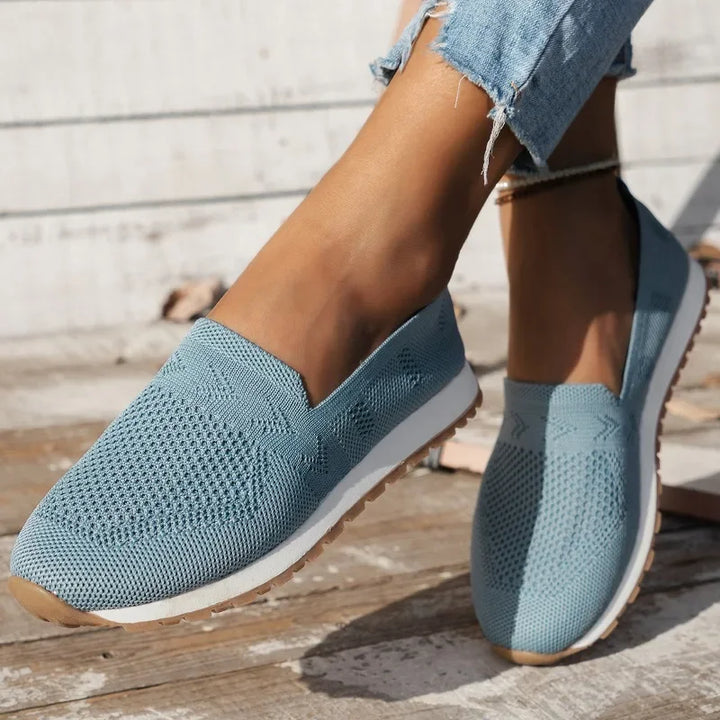 Orthopaedic Ladies Slip-ons - Olivia-Apricot-5-Nora Luxe