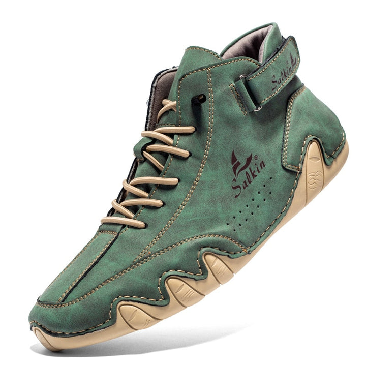 Orthopaedic Leather Shoes - Ethan-Green-4.0-Nora Luxe