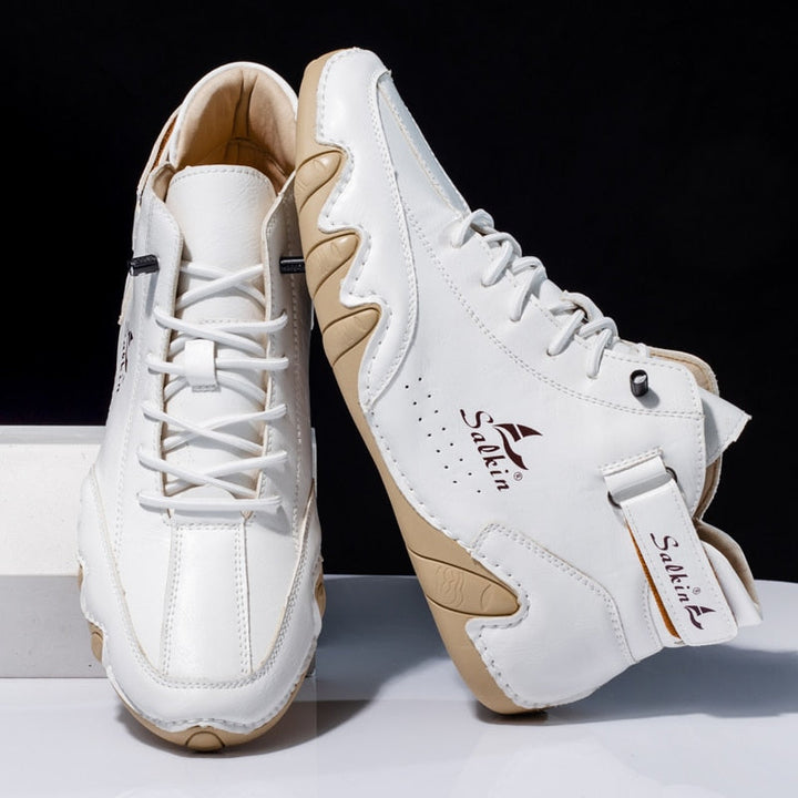 Orthopaedic Leather Shoes - Ethan-White-4.0-Nora Luxe