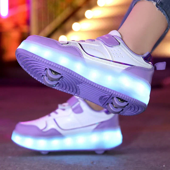 Orthopaedic LED Rollersneakers - Zoe-Pink-11.0-Nora Luxe