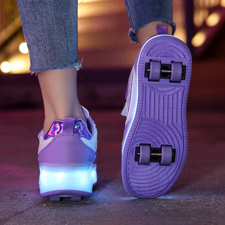 Orthopaedic LED Rollersneakers - Zoe-Pink-11.0-Nora Luxe