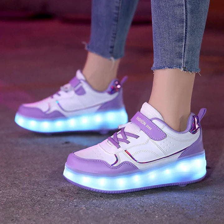 Orthopaedic LED Rollersneakers - Zoe-Pink-11.0-Nora Luxe