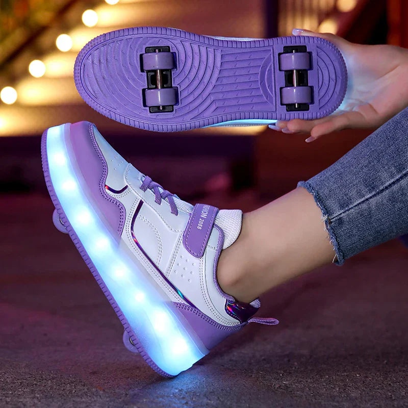 Orthopaedic LED Rollersneakers - Zoe-Pink-11.0-Nora Luxe