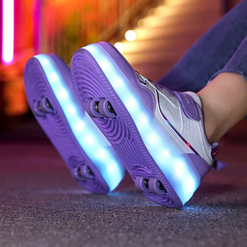 Orthopaedic LED Rollersneakers - Zoe-Pink-11.0-Nora Luxe