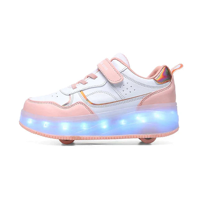 Orthopaedic LED Rollersneakers - Zoe-Pink-11.0-Nora Luxe