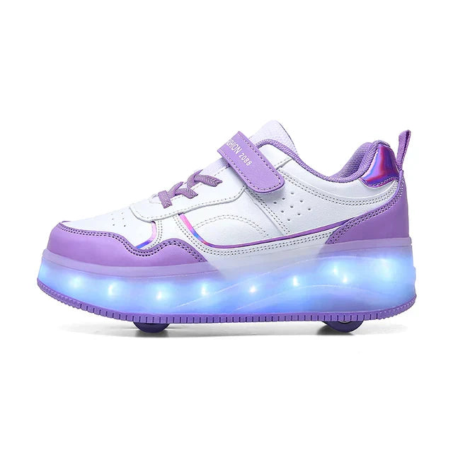 Orthopaedic LED Rollersneakers - Zoe-Purple-11.0-Nora Luxe