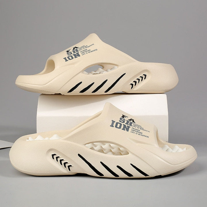Orthopaedic massage slippers with nubs for ladies & gentlemen – Vitalis-Khaki-5.5-6.5-Nora Luxe