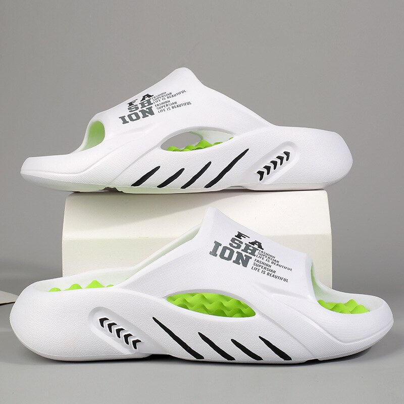 Orthopaedic massage slippers with nubs for ladies & gentlemen – Vitalis-White-5.5-6.5-Nora Luxe