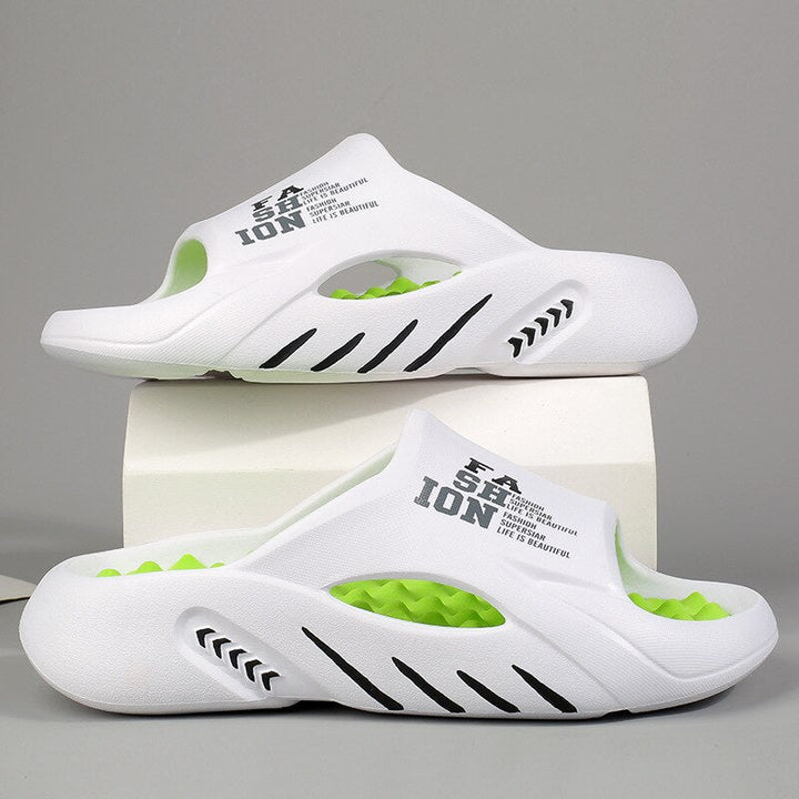 Orthopaedic massage slippers with nubs for ladies & gentlemen – Vitalis-White-5.5-6.5-Nora Luxe