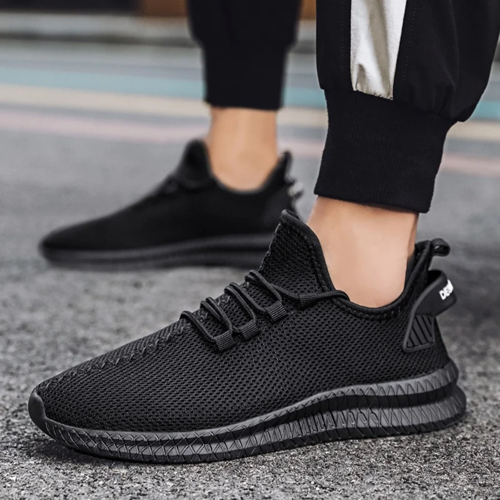 Orthopaedic Men's Shoes | Lightweight and Comfortable Design-8-Black-Nora Luxe