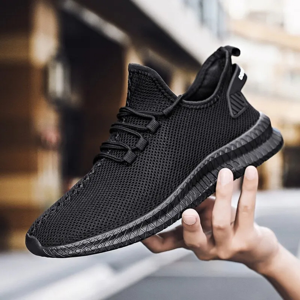 Orthopaedic Men's Shoes | Lightweight and Comfortable Design-8-Black-Nora Luxe