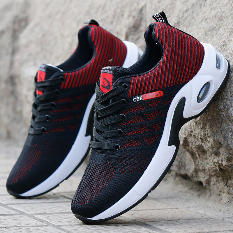 Orthopaedic Men's Sneakers - Oliver-Red-5.5-Nora Luxe