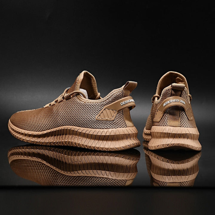 Orthopaedic men's sneakers with cushioning & posture support – Arvon-Khaki-5.5-Nora Luxe