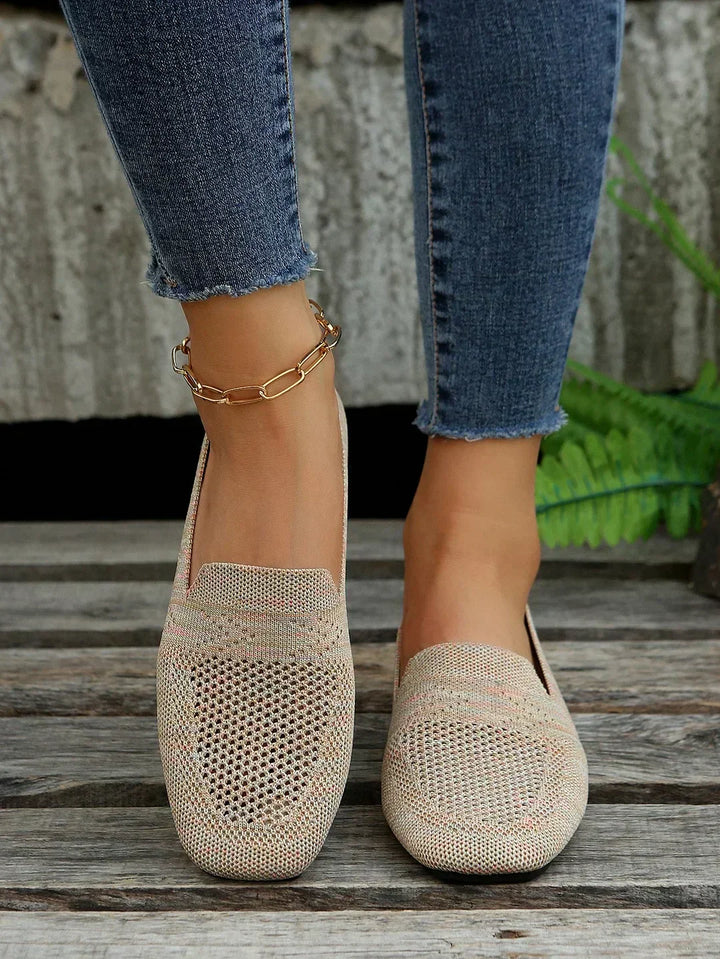 Orthopaedic Non-Slip Flat Shoes - Isabella-Beige-2.5-Nora Luxe