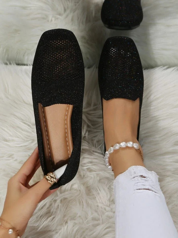 Orthopaedic Non-Slip Flat Shoes - Isabella-Black-2.5-Nora Luxe