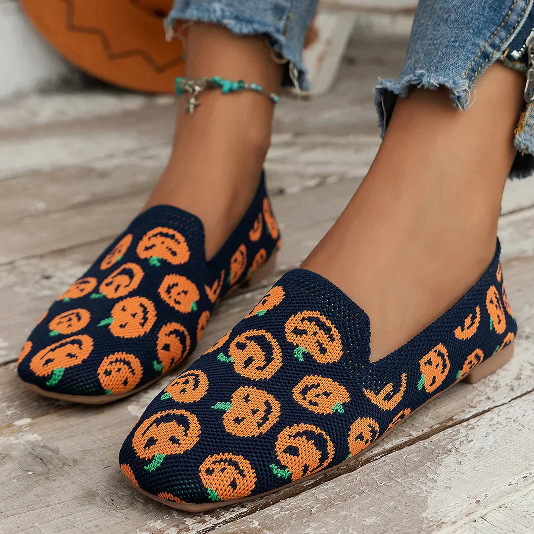 Orthopaedic Non-Slip Flat Shoes - Isabella-Pumpkin head-2.5-Nora Luxe