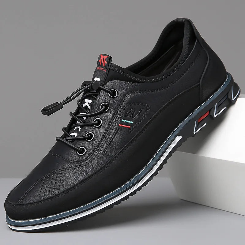 Orthopaedic Oxford Men's Shoes - Elias-Black-5.0-Nora Luxe