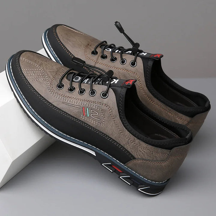 Orthopaedic Oxford Men's Shoes - Elias-Khaki-5.0-Nora Luxe