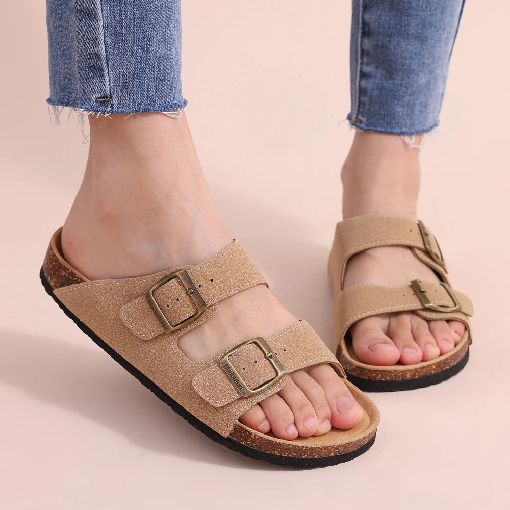 Orthopaedic Sandals with Cork Footbed | Superior Support-4-Brown-Nora Luxe