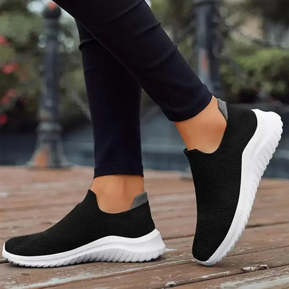 Orthopaedic Slip-On Sneakers | Ultimate Comfort | Stylish and Supportive-2-Black-Nora Luxe