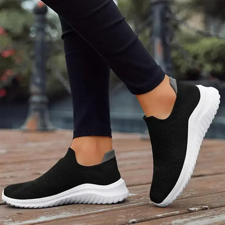 Orthopaedic Slip-On Sneakers | Ultimate Comfort | Stylish and Supportive-2-Black-Nora Luxe