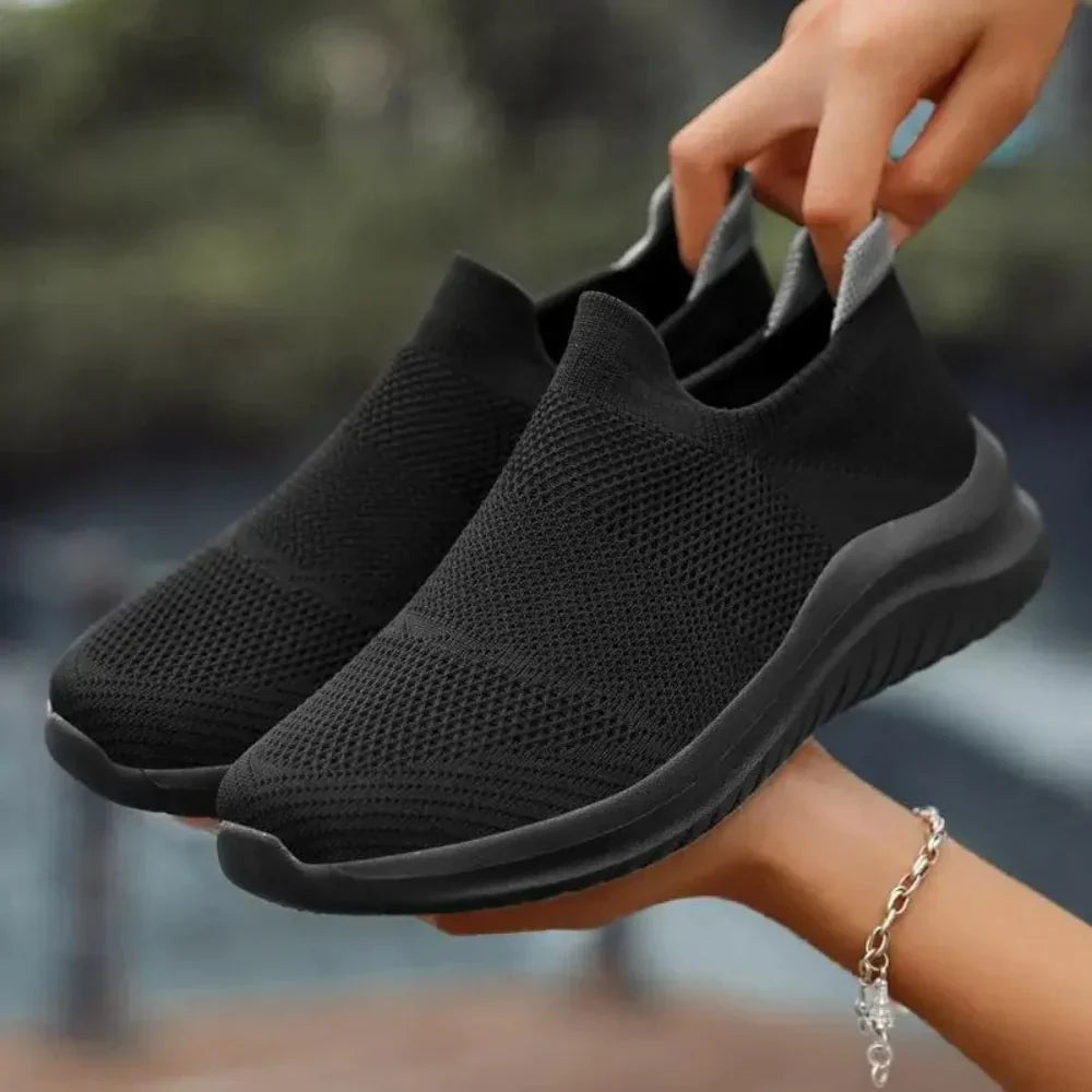 Orthopaedic Slip-On Sneakers | Ultimate Comfort | Stylish and Supportive-2-Black-Nora Luxe