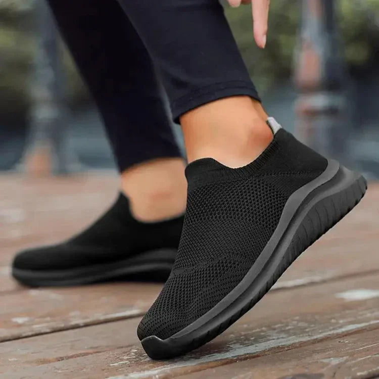 Orthopaedic Slip-On Sneakers | Ultimate Comfort | Stylish and Supportive-2-Black-Nora Luxe