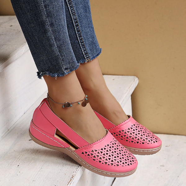 Orthopaedic Slip-ons with Cut-outs - Lena-Pink-4.5-The Livary