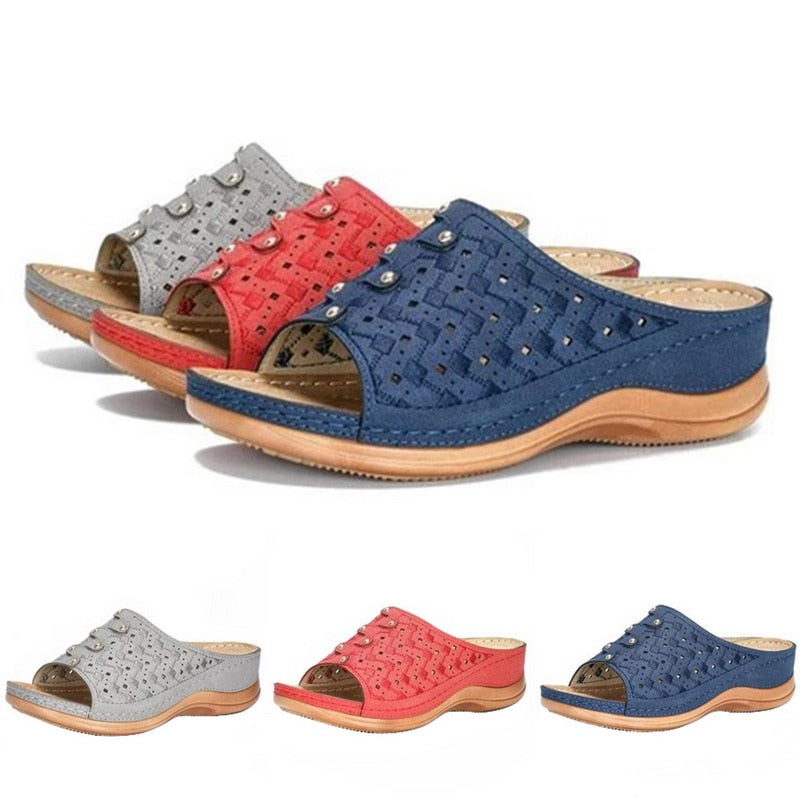 Orthopaedic Support Sandals - OrthoFlex-Blue-2.5-Nora Luxe
